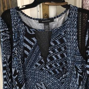 Black and blue casual wear